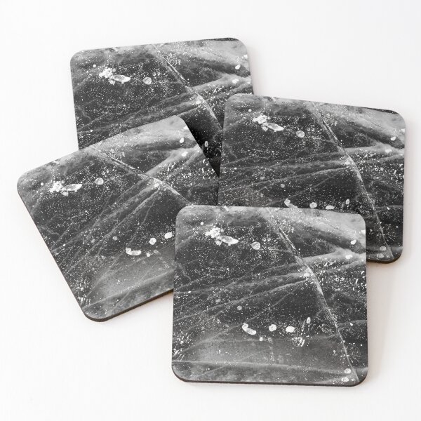Item preview, black and white image of the ice on the river close-up designed and sold by nataliavavilina.