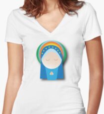 Hail mary Women's Fitted V-Neck T-Shirt