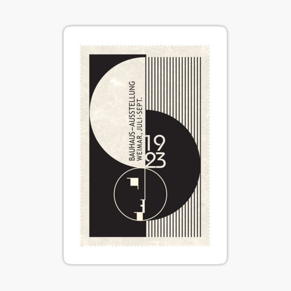 Exposición de arte de la Bauhaus Pegatina