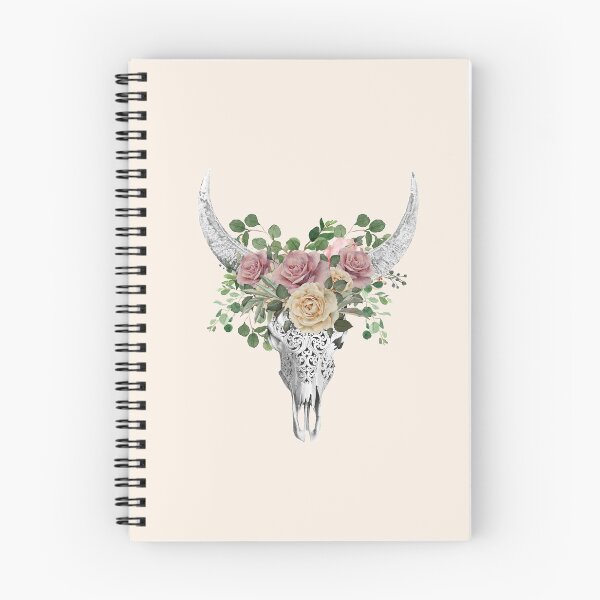 Item preview, Roses Watercolor Skull and Crown floral, boho chic designed and sold by Collagedream.