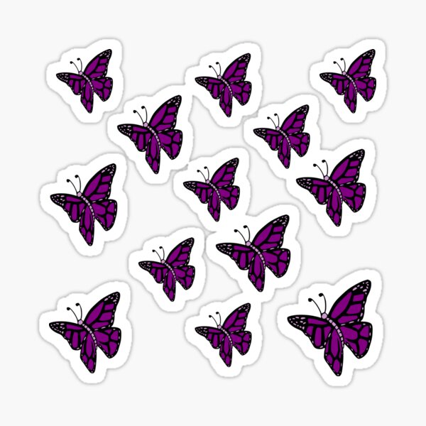 Purple Butterfly Emoji Sticker For Sale By Artifylove Redbubble