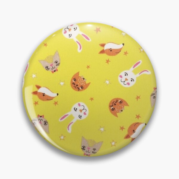 Item preview, Fox cats rabbits, yellow background designed and sold by jwebmarket.