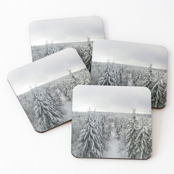 Item preview, Panoramic view from drone of snowy forest in Vosges mountains, Alsace, France. designed and sold by Alexander Sorokopud.