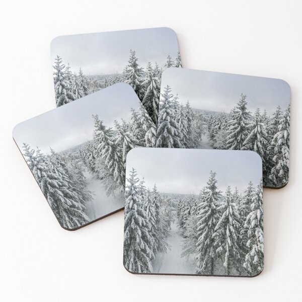 Item preview, Panoramic view from drone of snowy forest in Vosges mountains, Alsace, France. designed and sold by Alexander Sorokopud.