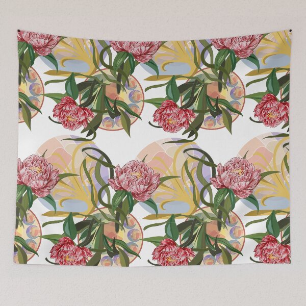Item preview, Peony pattern designed and sold by haus-of-threads.