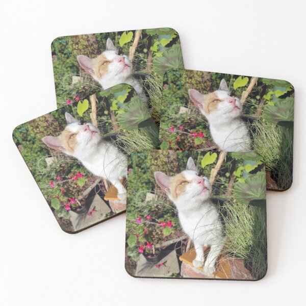 Item preview, Calico cat in the garden designed and sold by Gourmetkater.