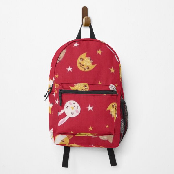 Item preview, Fox cats rabbits, red background designed and sold by jwebmarket.