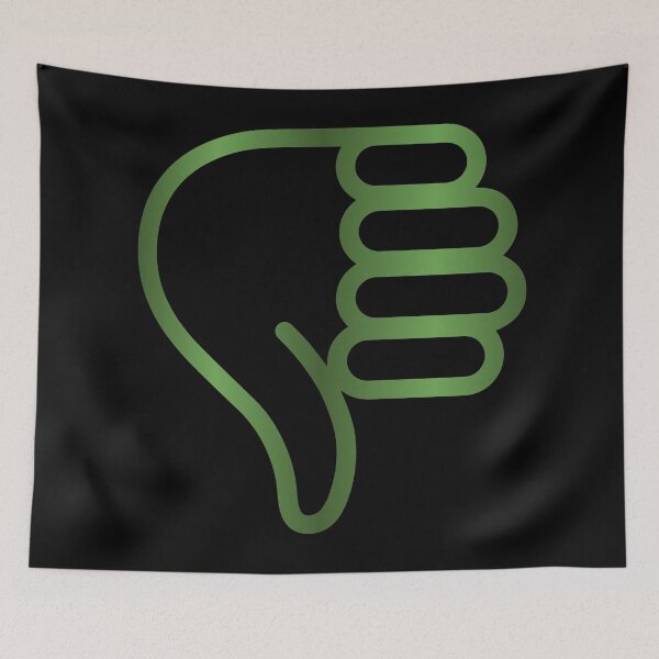 Item preview, Thumbs Down Design green designed and sold by Paula Helit.