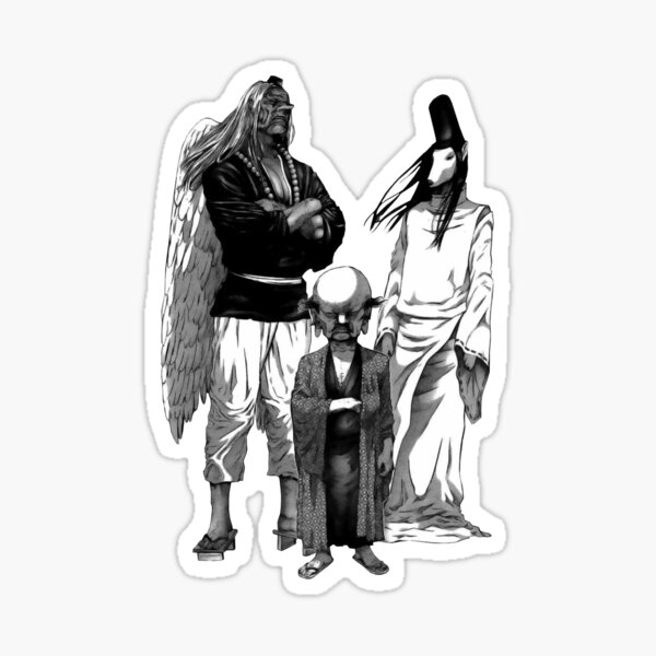 Nurarihyon Tengu Inugami Aliens Osaka Mission Sticker For Sale By Squigglycoconut Redbubble