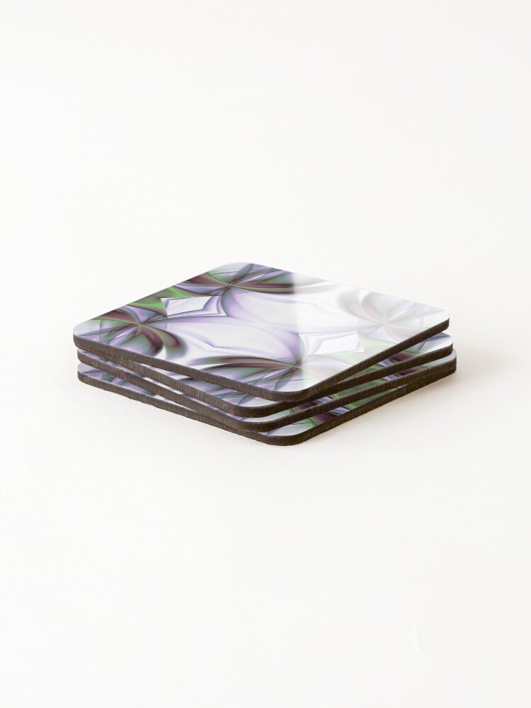 Thumbnail 4 of 5, Coasters (Set of 4), Lavender Geometry designed and sold by RitaMaye.