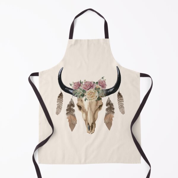 Item preview, Cow Skull and Crown leaves and butterflies designed and sold by Collagedream.
