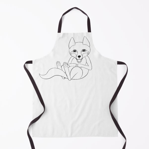 Item preview, a full-length fox drawn with lines is laughing designed and sold by nataliavavilina.