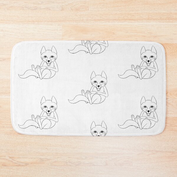 Item preview, a full-length fox drawn with lines is laughing designed and sold by nataliavavilina.