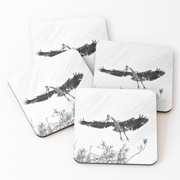 Item preview, Grey heron drawing designed and sold by pietrofoto.
