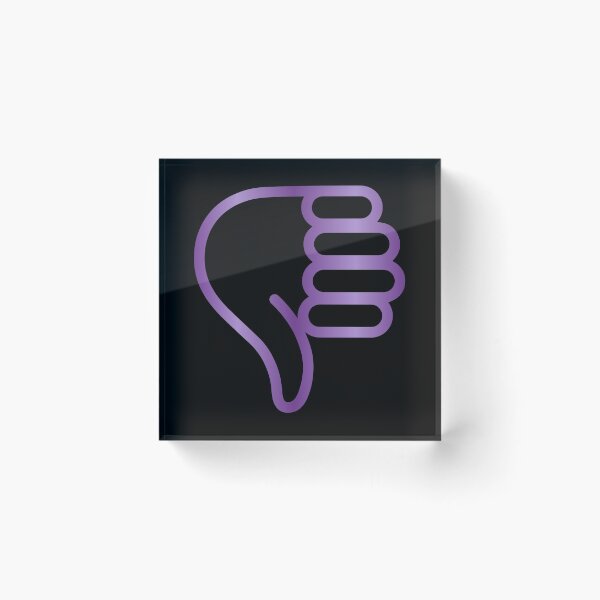 Item preview, Thumbs Down Design purple designed and sold by Paula Helit.