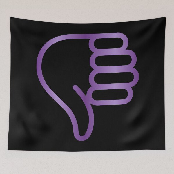 Item preview, Thumbs Down Design purple designed and sold by Paula Helit.