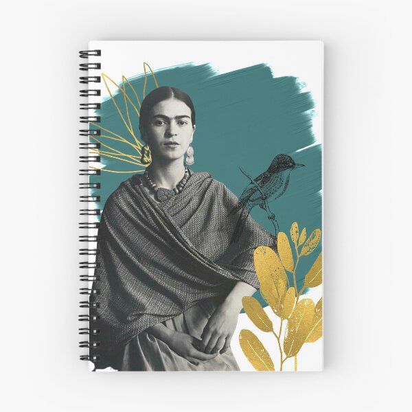 Item preview, Frida Kahlo collage, black and white, flowers and bird designed and sold by Adriana C (All about Frida).