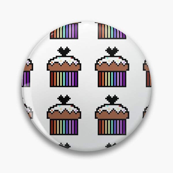 Artikelvorschau, Pixel Regenbogen Cupcake entworfen und verkauft von TuffBee.