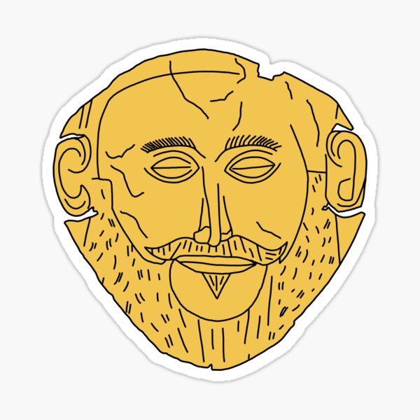 Mask of Agamemnon Sticker
