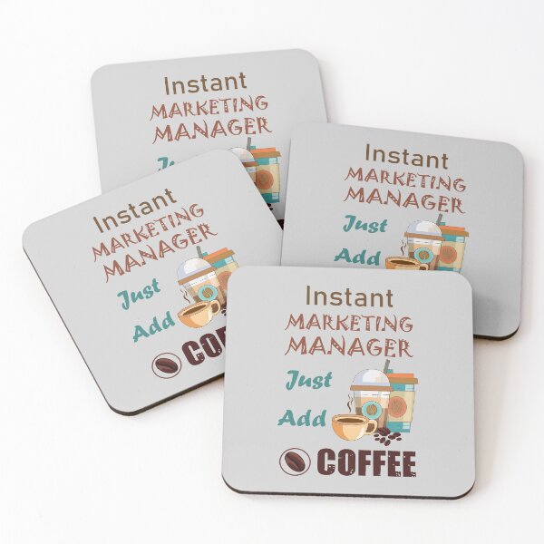 Item preview,  Instant marketing manager just add to me coffee, dark text funny coffee lovers marketing manager job ,marketing manager humor, marketing manager joke, marketing manager meme, designed and sold by SGS-.
