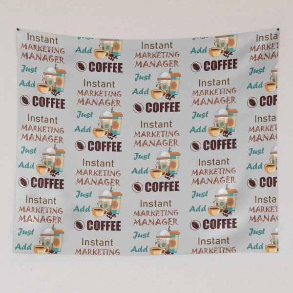 Item preview,  Instant marketing manager just add to me coffee, dark text funny coffee lovers marketing manager job ,marketing manager humor, marketing manager joke, marketing manager meme, designed and sold by SGS-.