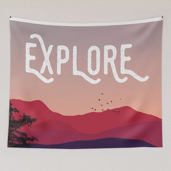Item preview, Explore sunset mountains designed and sold by kickingdesigns.
