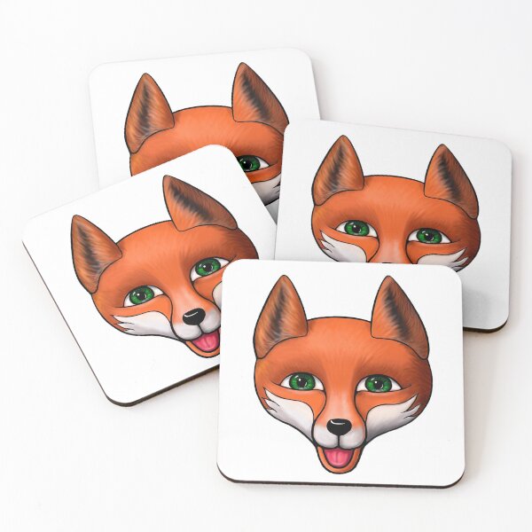 Item preview, cartoon head of a laughing red fox designed and sold by nataliavavilina.