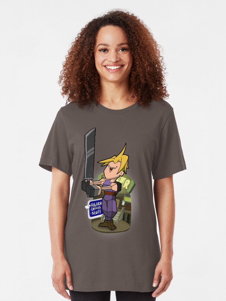 Alternate view of Low poly hero Slim Fit T-Shirt