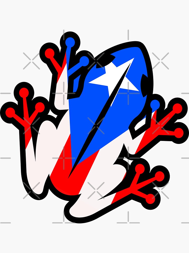 "Coqui,Puerto Rican frog" Sticker for Sale by erozzz Redbubble