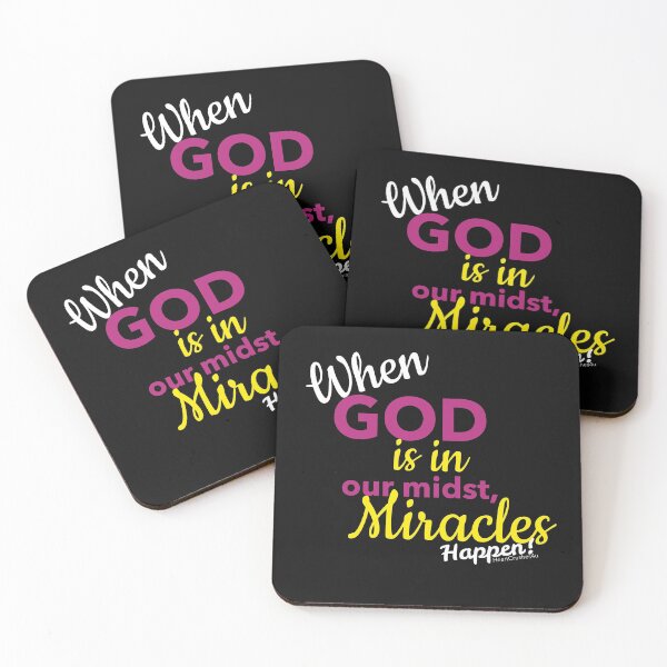 Item preview, When God is amidst, Miracles happen! (Spiritual Encouragement) Christian Quotes designed and sold by HeartCrushes4u.