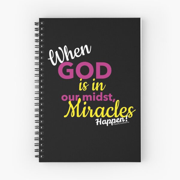 Item preview, When God is amidst, Miracles happen! (Spiritual Encouragement) Christian Quotes designed and sold by HeartCrushes4u.