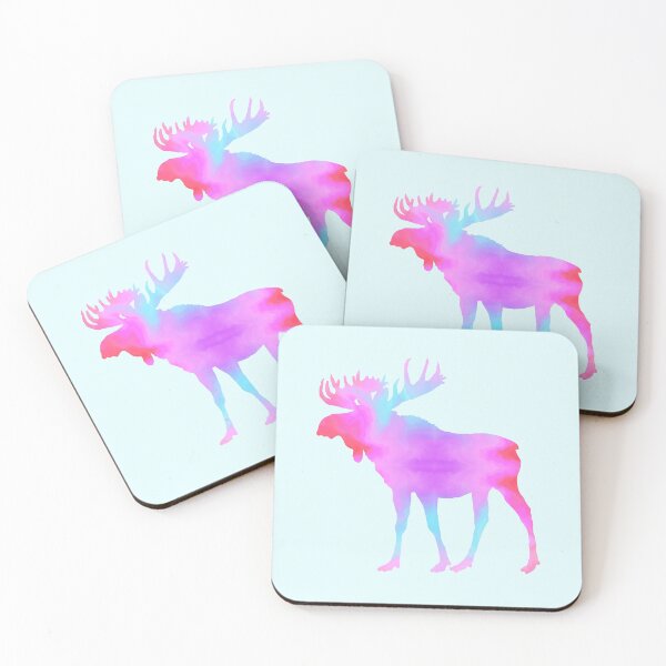 Item preview, Pink Blue Purple Galaxy Moose designed and sold by FaithAndForest.