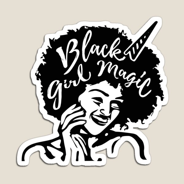 Item preview, Black Girl Magic Melanin Pride African American with Unicorn horn Mono designed and sold by WONAIYA.