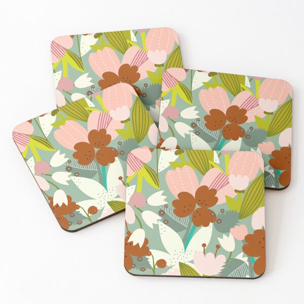 Item preview, Bright floral seamless pattern in minimalistic style. Flower repeated texture designed and sold by BychkovaEvgenia.
