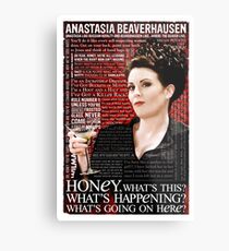 Lámina metálica Karen Walker. Will y Grace. Campy. Gay. Arrastrar