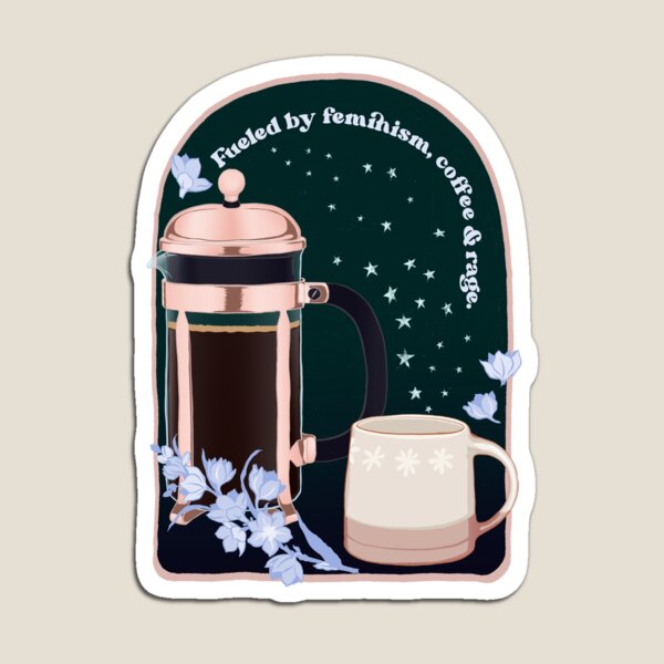 Item preview, Fueled by feminism, coffee and rage designed and sold by fabfeminist.