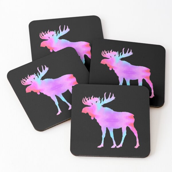 Item preview,  Pink Blue Purple Galaxy Moose V2 designed and sold by FaithAndForest.