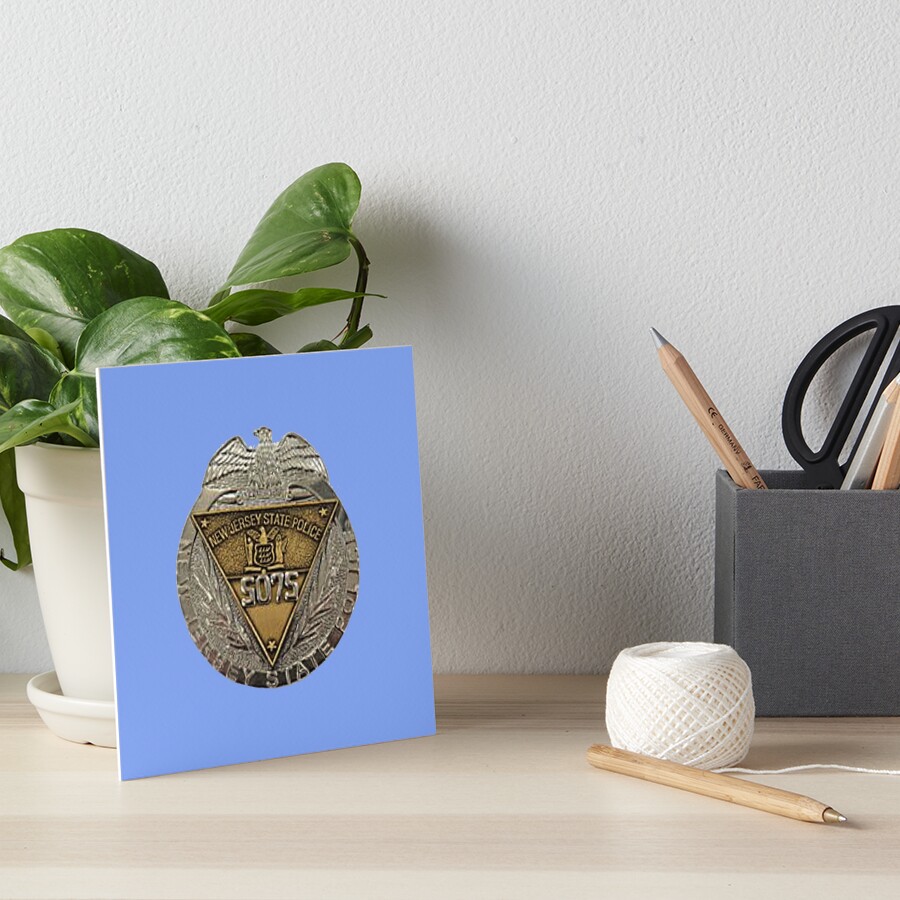 &ldquo;New Jersey State Police Badge&rdquo; Art Board Print by lawrencebaird