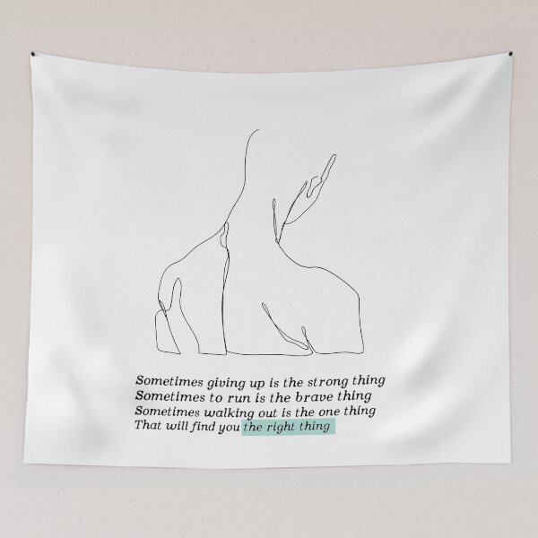 Item preview, Sometimes giving up is the strong thing/ It's time to go - Taylor Swift (single line art) designed and sold by nd-creates.