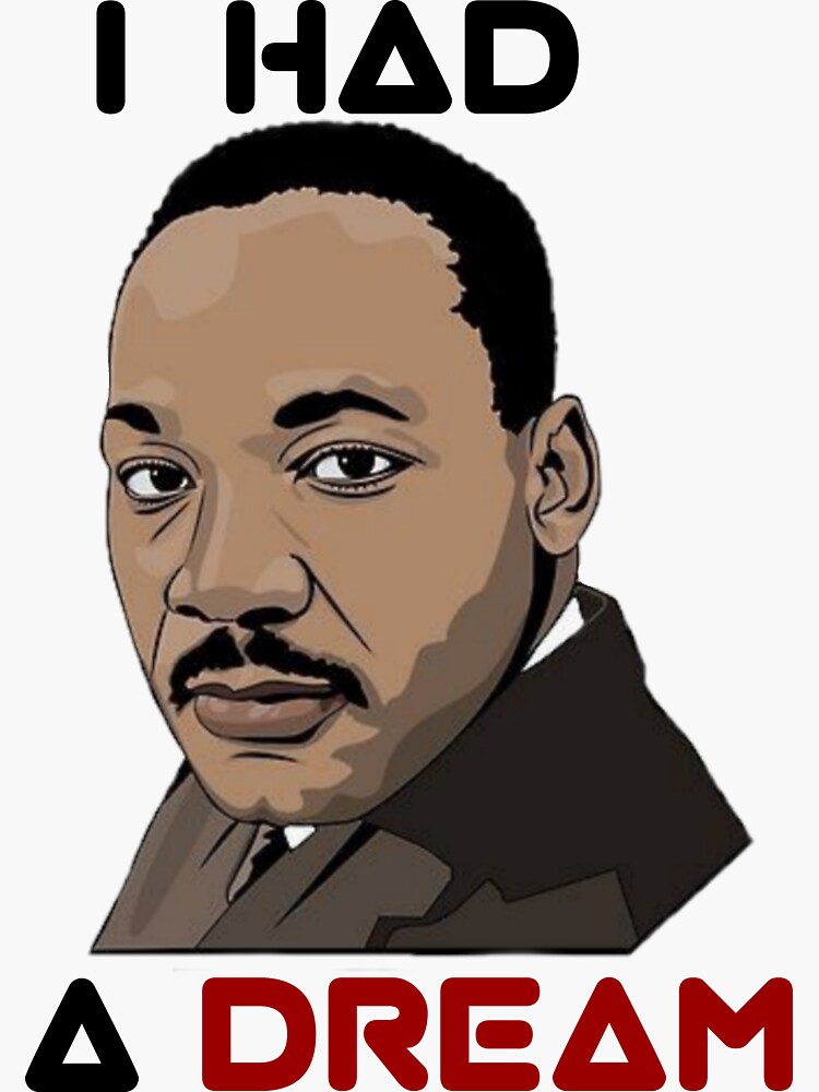 " Martin Luther King Jr" Sticker by weworwingss | Redbubble
