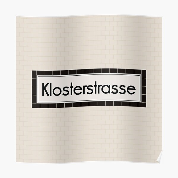 Klosterstrasse Station Tiles (Berlin) Poster