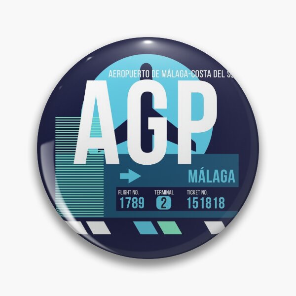 Item preview, Malaga (AGP) Airport Code Baggage Tag designed and sold by SLAG-Creative.