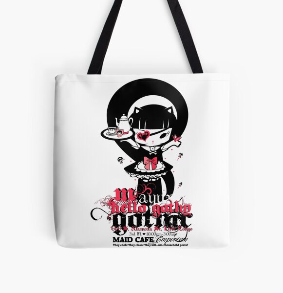 Meido Cafe All Over Print Tote Bag