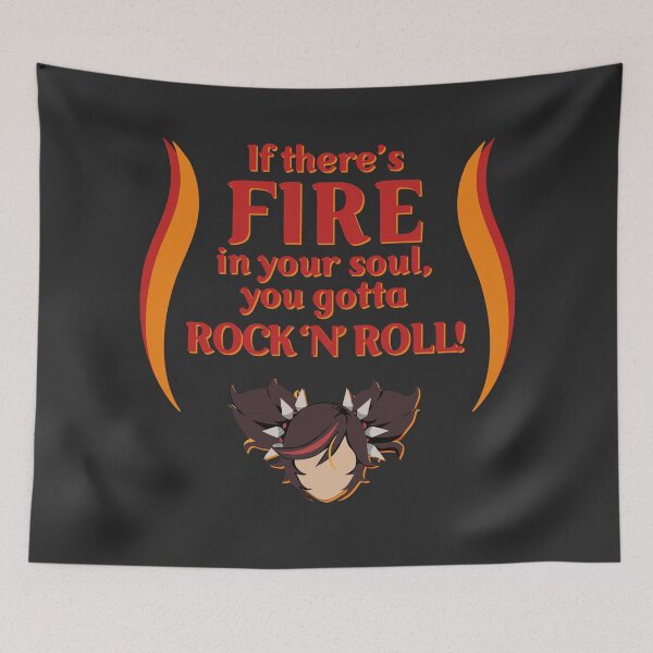 Item preview, Genshin Impact Línea de voz Xinyan "¡Si hay fuego en tu alma, tienes que rockear!" designed and sold by gabyshiny.