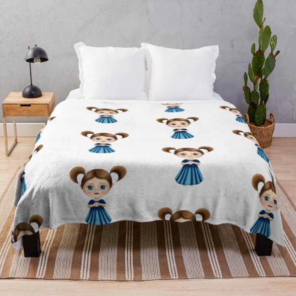 Item preview, cartoon girl with two ponytails designed and sold by nataliavavilina.