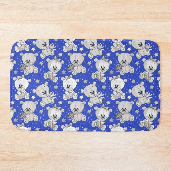 Item preview, ClassicTeddy Bear Pattern (Blue Background) designed and sold by Rosinda.