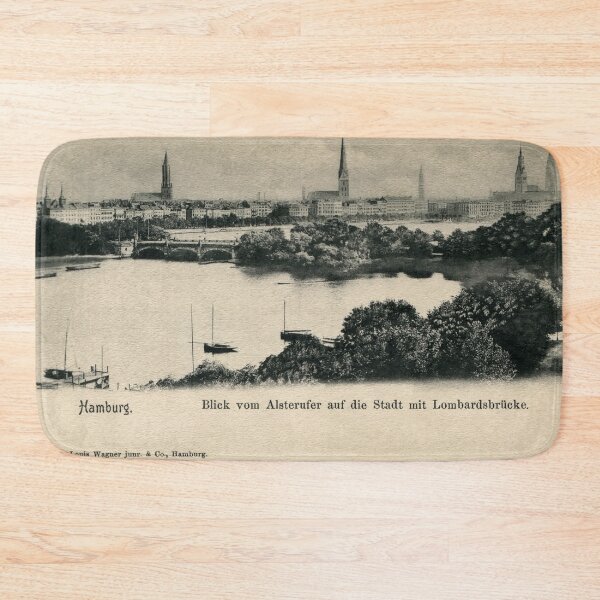 Artikelvorschau, Hamburg 1900 Panoramablick auf die Stadt von der Alster entworfen und verkauft von aapshop.