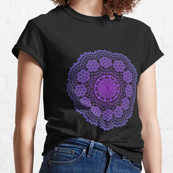 Flower of Life Mandala Purple Classic T-Shirt
