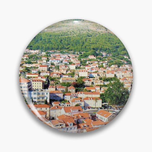 View of Dubrovnik Across from Old City Croatia Pin