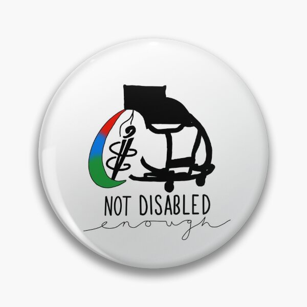 Item preview,  Not disabled enough logo designed and sold by Jasminmayox.